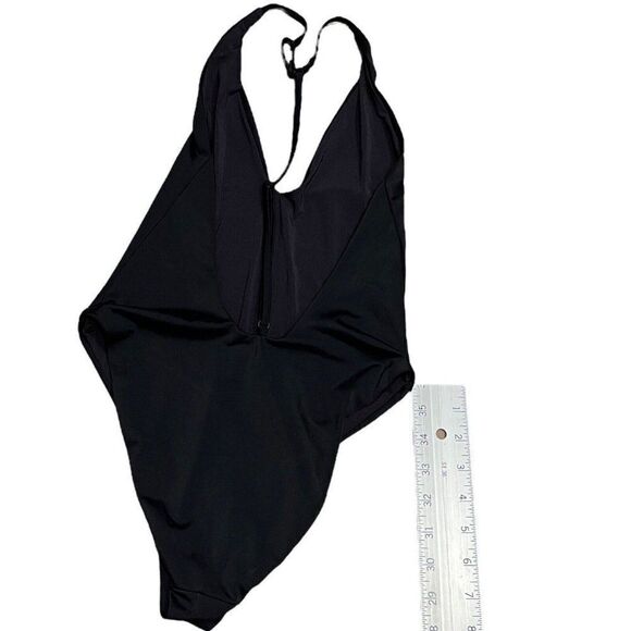Onia Swimsuit WMNS Small Black One Piece Helene Plunge T Strap Open Back Sexy - Picture 7 of 16